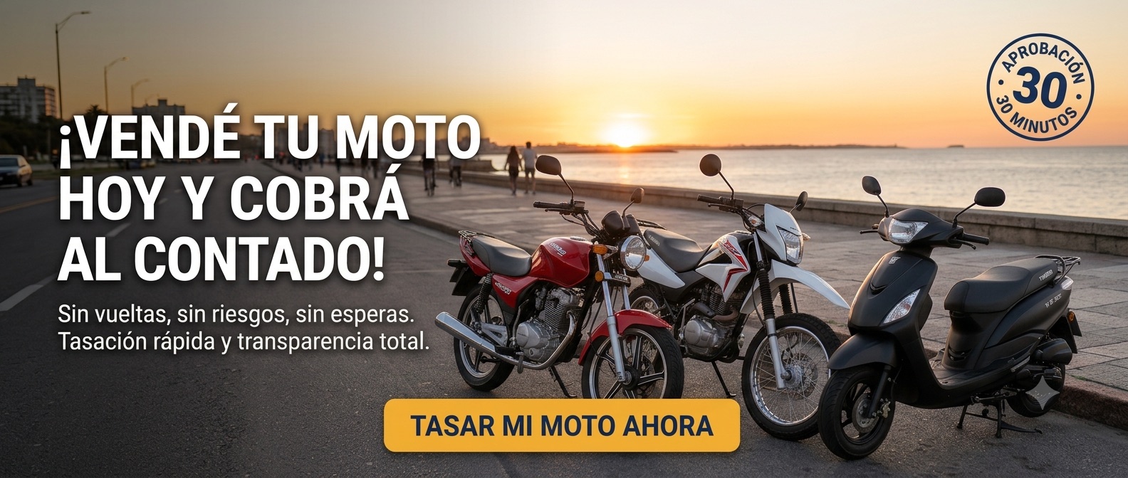 Dinero al instante por tu moto usada.